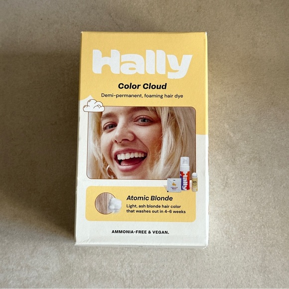 Hally Color Cloud Demi-Permanent Foaming Hair Dye - Atomic Blonde - Picture 1 of 4